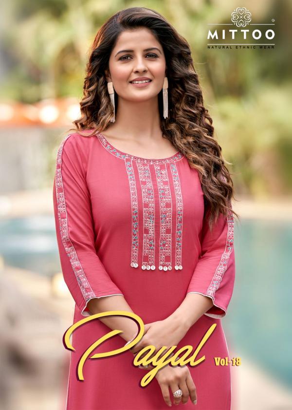 Mittoo Payal 18 Heavy Rayon Designer Kurti Collection